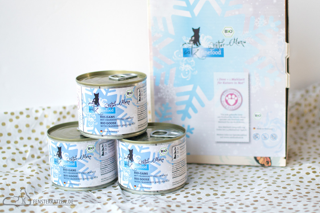 Fensterkatzen-Alltag-Tauschpaket-Blogkatzen-Catz-Finefood-Bio-Wintermenue